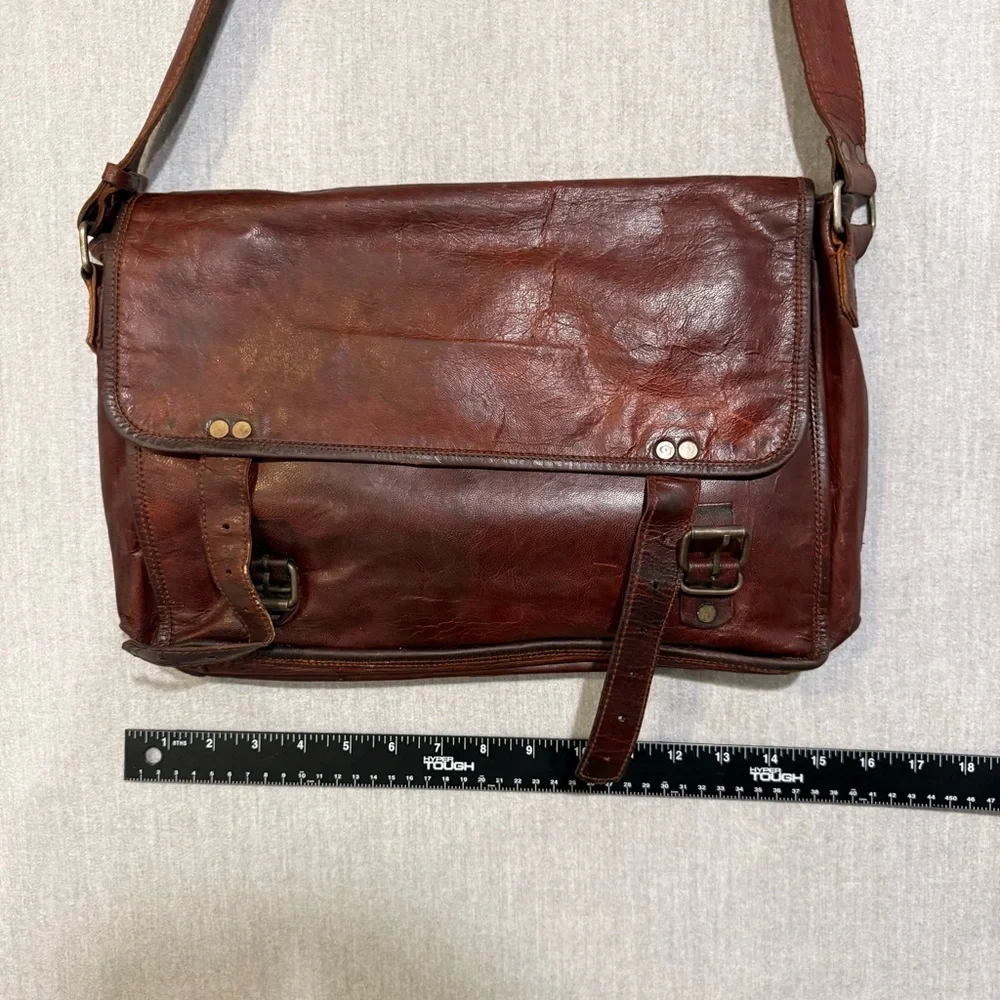 Vintage Toni Classic‎ Brown Leather Men's Messenger Bag